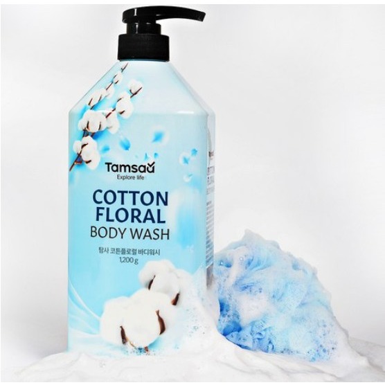 Tamsaa 溫和沐浴乳 棉花香 1.2kg 1瓶 ｜超取上限4瓶｜-細節圖5