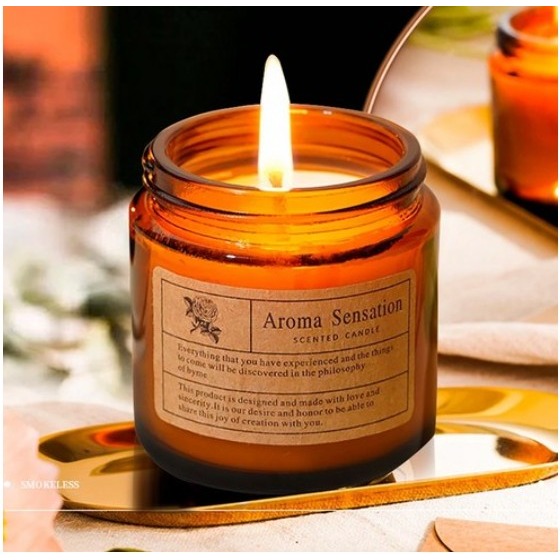 Aroma Sensation 棕瓶香氛蠟燭 6款味道 200g 1罐 天然精油香氛 持久清新 舒緩壓力-細節圖2