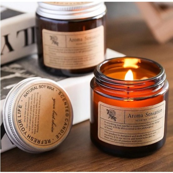 Aroma Sensation 棕瓶香氛蠟燭 6款味道 200g 1罐 天然精油香氛 持久清新 舒緩壓力-細節圖4