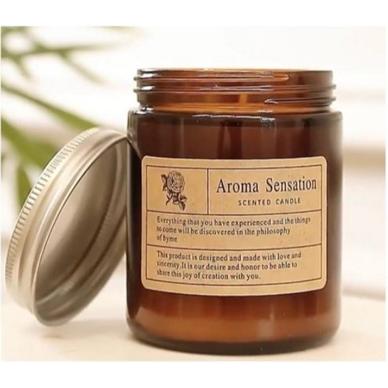 Aroma Sensation 棕瓶香氛蠟燭 6款味道 200g 1罐 天然精油香氛 持久清新 舒緩壓力-細節圖8