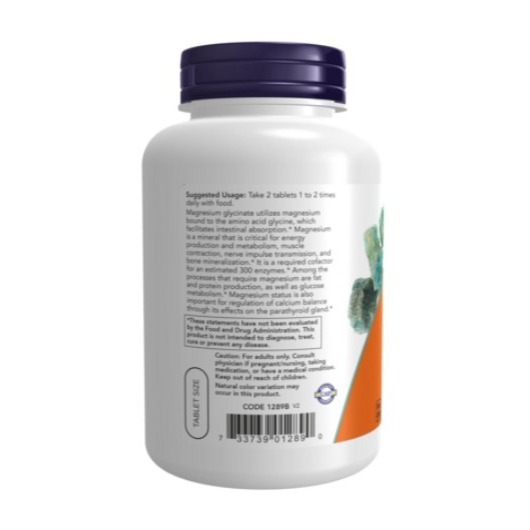 NOW Foods 甘氨酸鎂錠 180顆 1罐-細節圖3