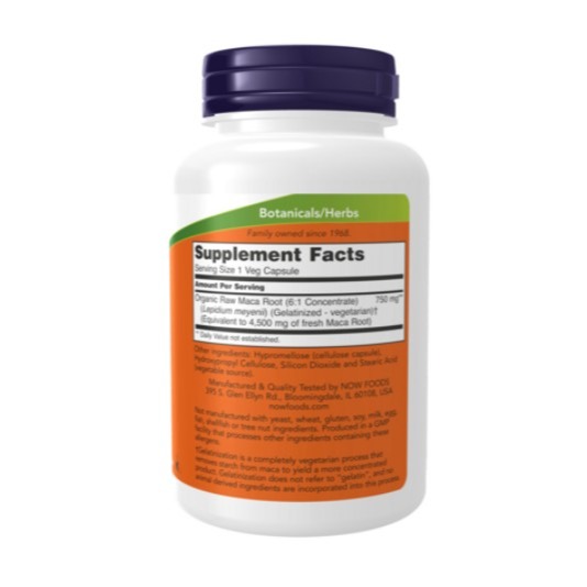 NOW Foods 生瑪卡素食膠囊 750mg 90顆 1罐-細節圖2