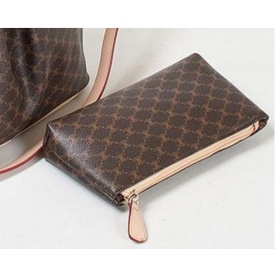 【韓國品牌】CCREANG 皮革 Combi 奢華化妝包 S600 棕色 淺褐色 象牙色-細節圖3