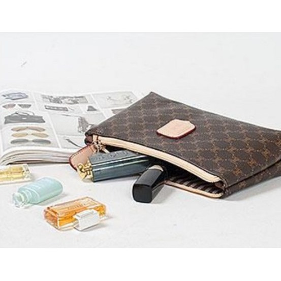 【韓國品牌】CCREANG 皮革 Combi 奢華化妝包 S600 棕色 淺褐色 象牙色-細節圖6