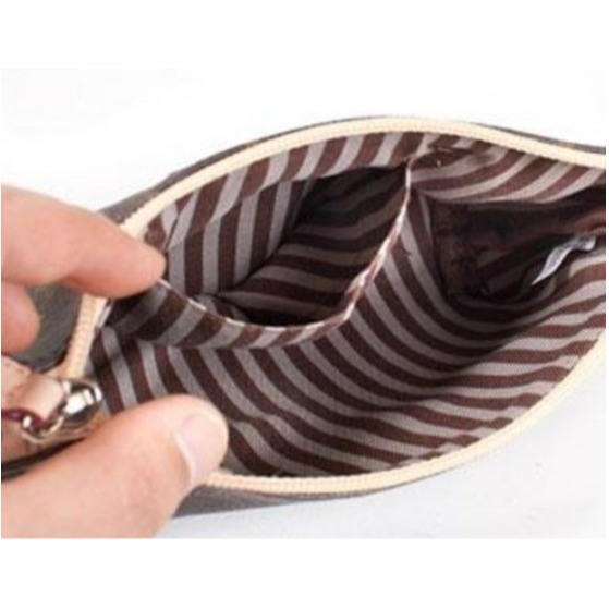 【韓國品牌】CCREANG 皮革 Combi 奢華化妝包 S600 棕色 淺褐色 象牙色-細節圖7