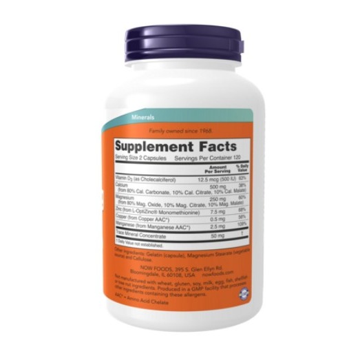 NOW Foods 鈣鎂維生素D膠囊 240顆 1罐-細節圖2