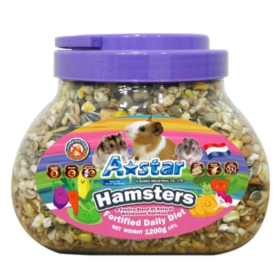 A star 寵物鼠蔬果主食 1.2kg 1桶 #倉鼠飼料-細節圖2
