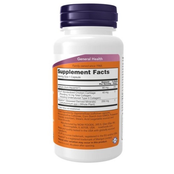 NOW Foods UC-II非變性二型膠原蛋白素食膠囊 120顆 1罐-細節圖2
