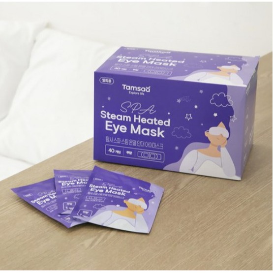 Tamsaa 眼部SPA溫熱眼罩 蒸氣眼罩 眼部熱敷包 無香 40入 1盒-細節圖3