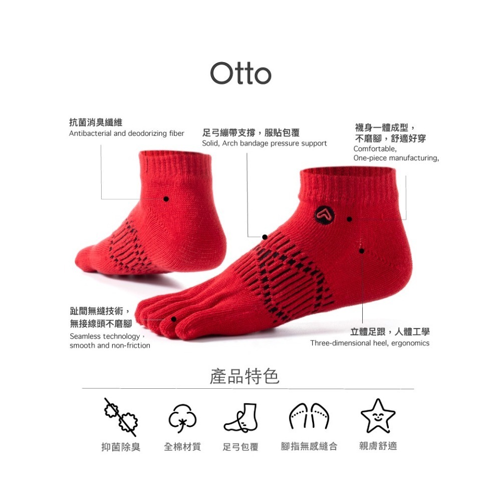 Otto 壓力五趾襪-細節圖3