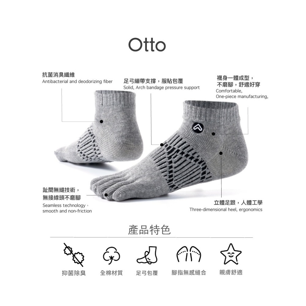 Otto 壓力五趾襪-細節圖3