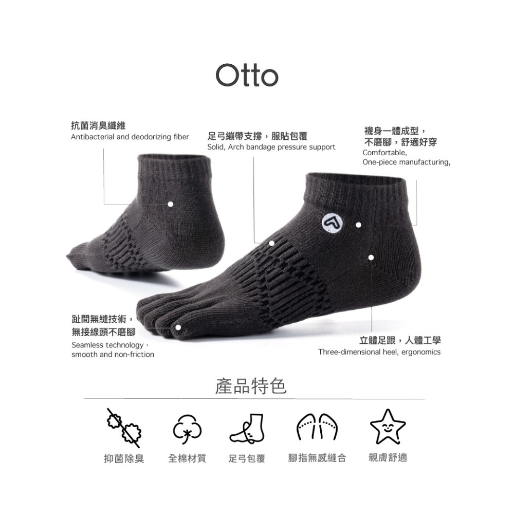 Otto 壓力五趾襪-細節圖3