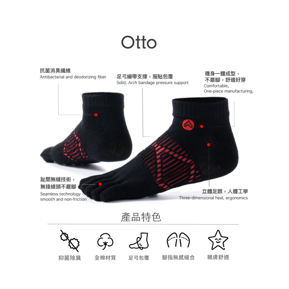 Otto 壓力五趾襪-細節圖3