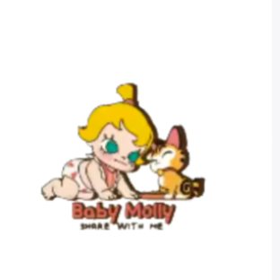 泡泡瑪特Baby molly 當我三歲時壓克力夾子-規格圖2