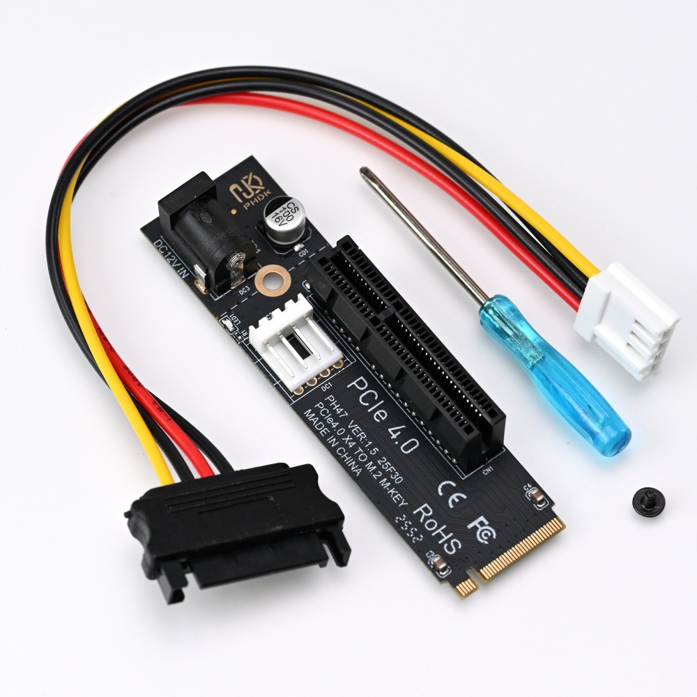 光連科技🪷 M.2 轉 PCIe x4 轉接板 轉接卡 支援 PCIe 4.0 3.0 SATA 供電 外接顯卡 網路-細節圖2