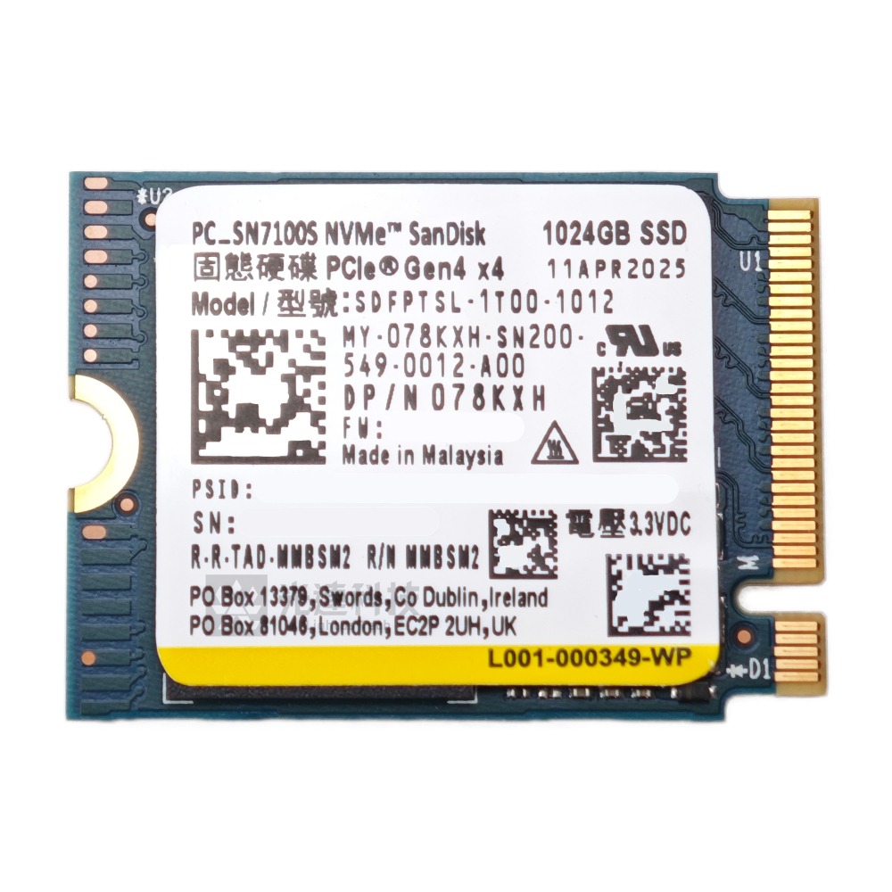 WD SN7100S 1T 2TB M.2 2230 PCIe Gen 4.0 SSD Sandisk GX SN740-細節圖2