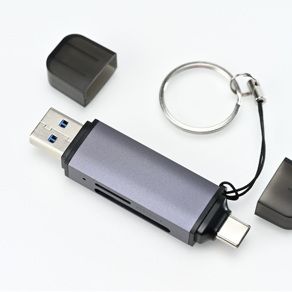 光連科技🪷 輕便 SD MicroSD 雙卡讀卡機 UHS-I 3.0 高速 TF USB Type-C 3.2 3.-細節圖2