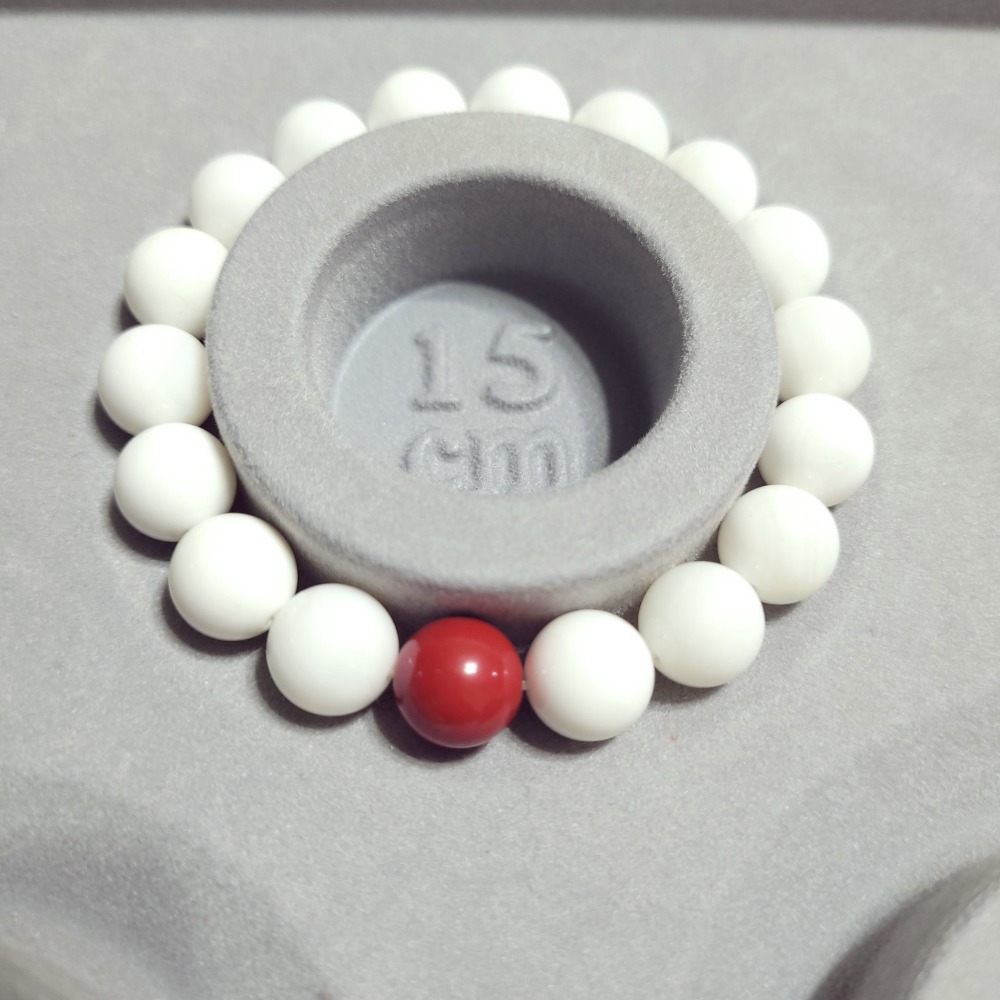 【母親節禮物已過爐現貨】台灣正品7A級硃砂硨磲手串 帝王砂幸運佛珠手串 轉運手串 手圍15公分 珠徑10mm-細節圖3