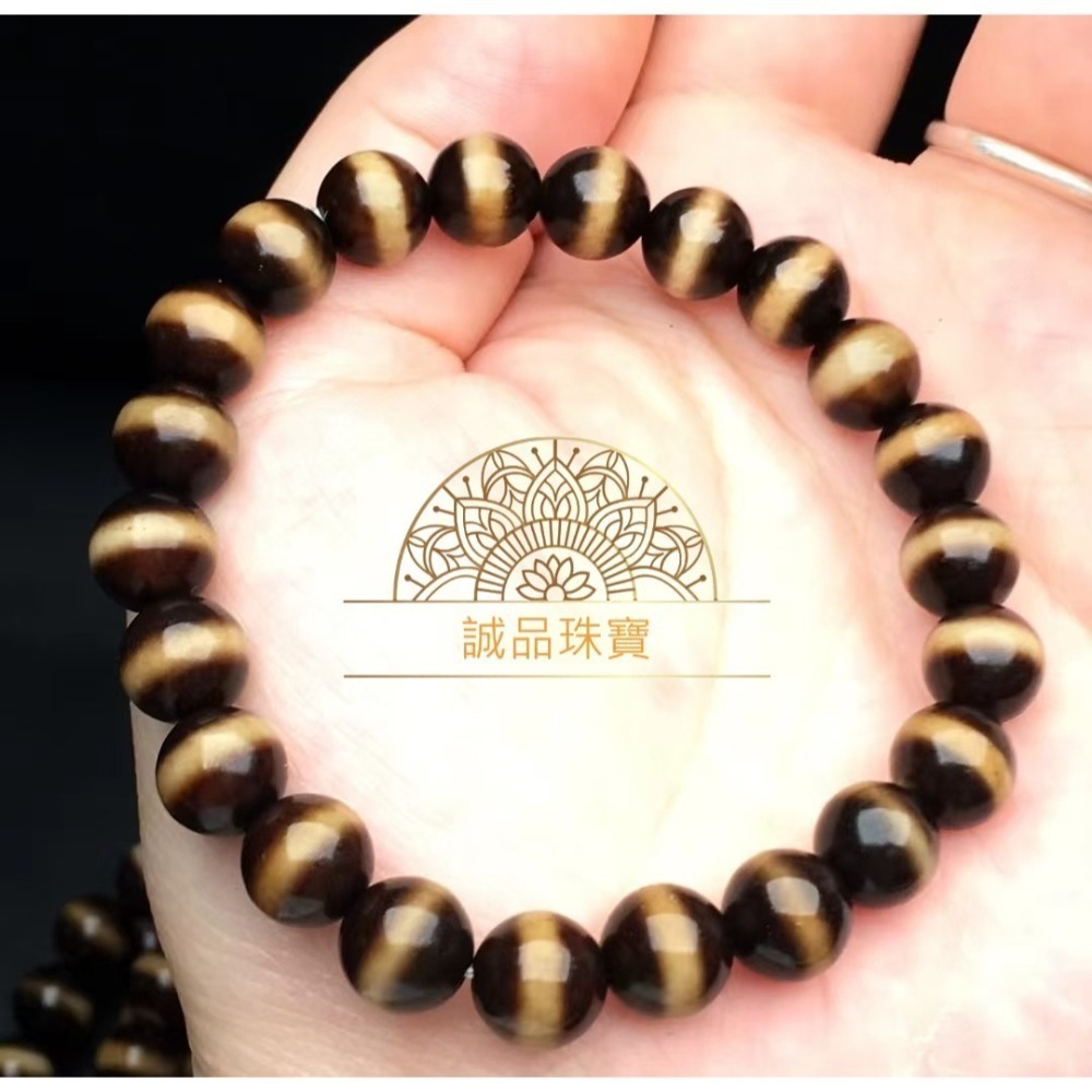 【母親節禮物已過爐】台灣至純天珠 台灣工藝老料包漿 一線藥師珠手鍊 天珠手串 手圍14-16公分 黃金8mm-細節圖2