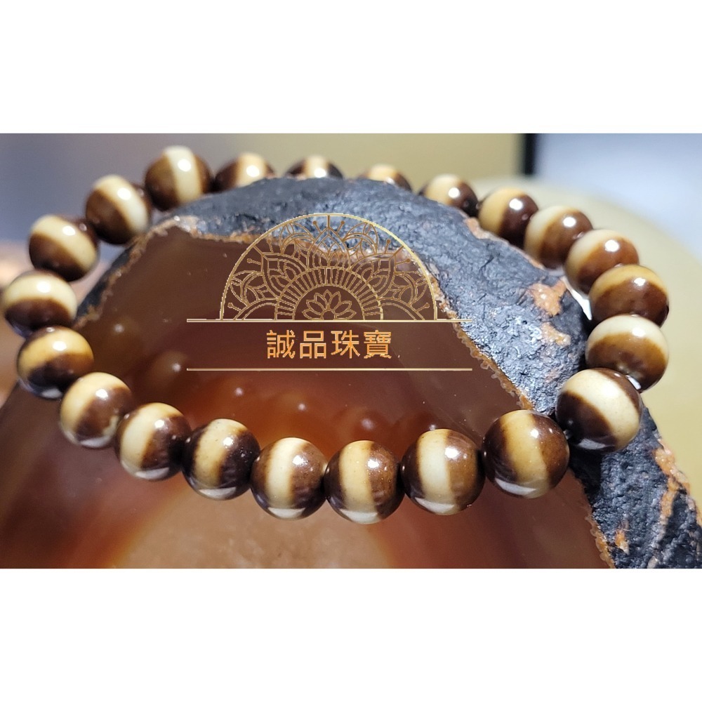 【母親節禮物已過爐】台灣至純天珠 台灣工藝老料包漿 一線藥師珠手鍊 天珠手串 手圍14-16公分 黃金8mm-細節圖3