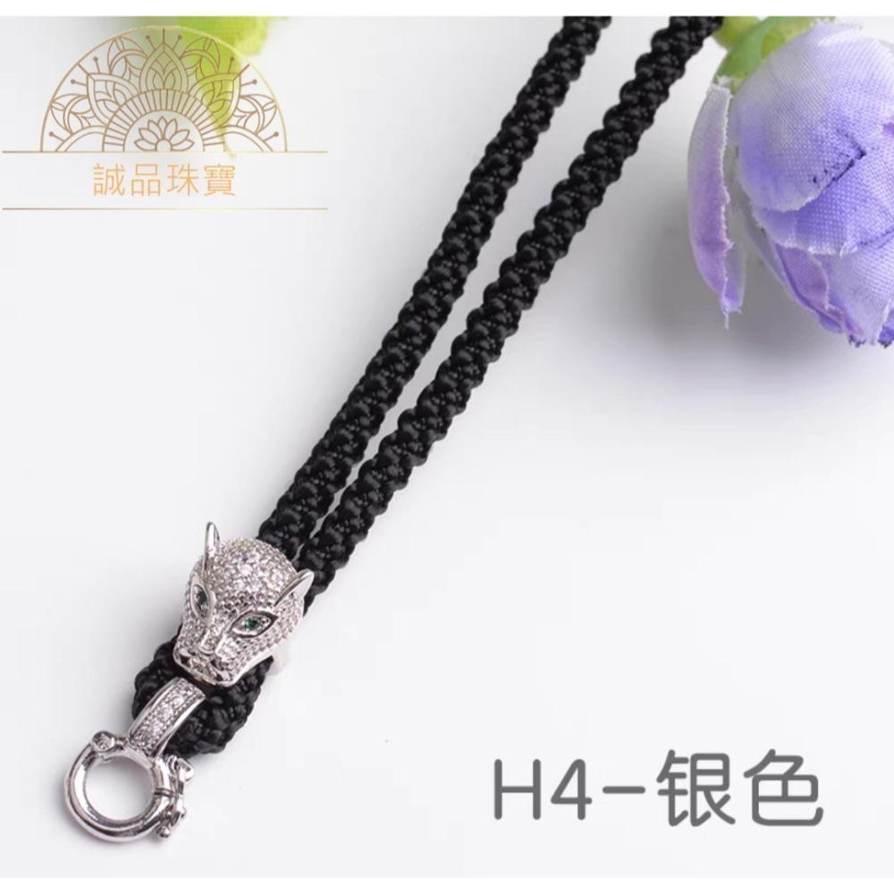 【台灣現貨】銅鍍銀 萬能扣項鍊掛繩 立體鑲崁吊墜繩 佛牌掛繩 翡翠鈦鋼黃金琥珀蜜蠟玉器掛繩 可調節掛繩-規格圖2