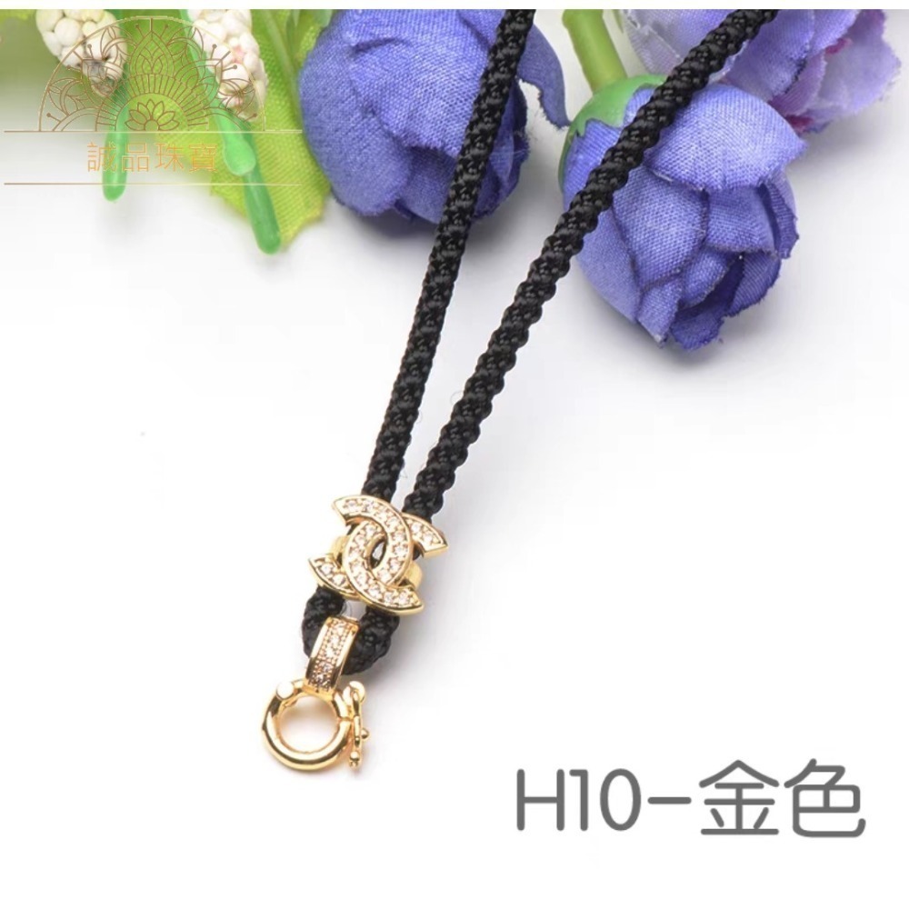 【台灣現貨】銅鍍銀 萬能扣項鍊掛繩 立體鑲崁吊墜繩 佛牌掛繩 翡翠鈦鋼黃金琥珀蜜蠟玉器掛繩 可調節掛繩-規格圖2