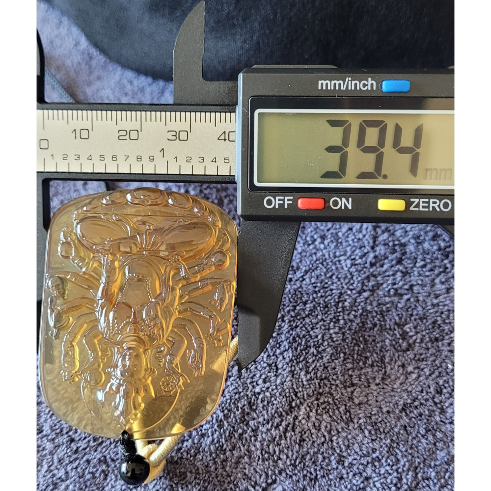 【母親節禮物已過爐】天然原礦琥珀蜜蠟 茶珀千手觀音陽雕吊墜 大師精工 現貨速發-細節圖6