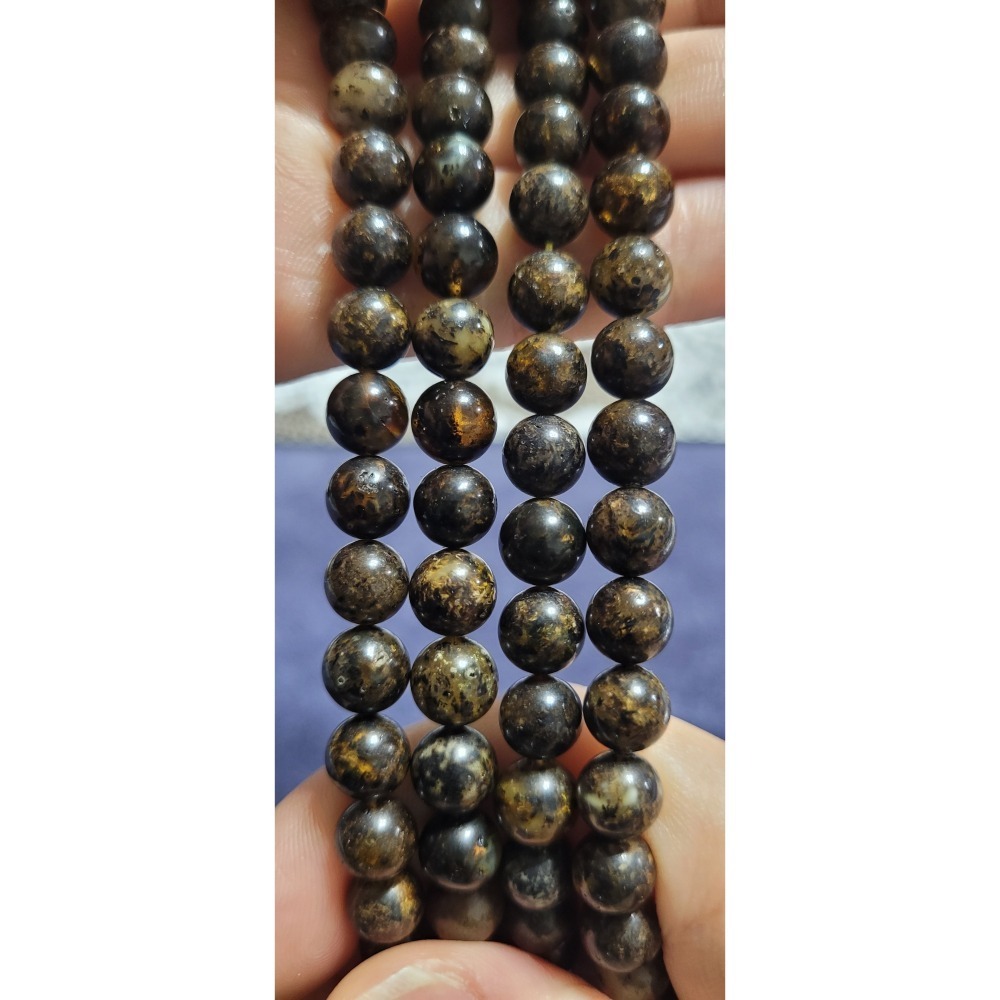 【已過爐】天然原礦琥珀蜜蠟佛珠 108念珠藥珀項鍊 7mm+現貨 限量搶購-細節圖2