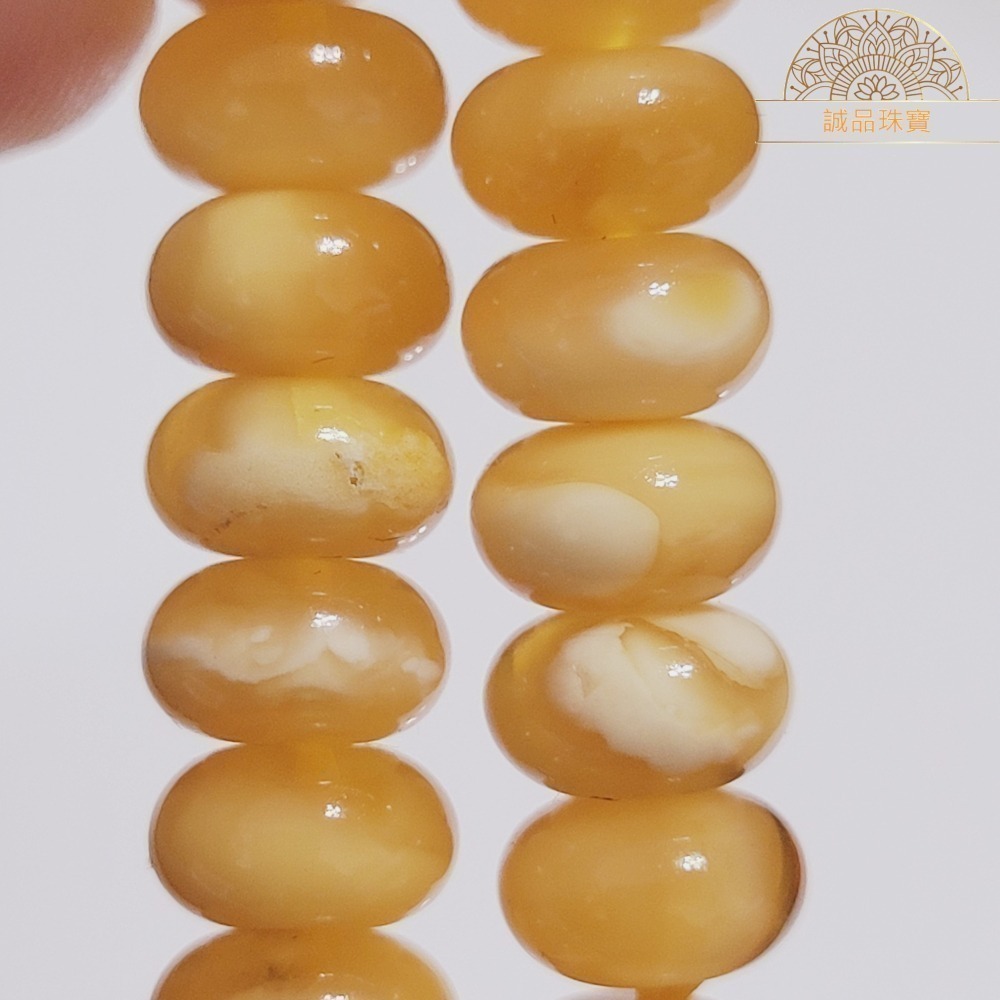 【母親節禮物已過爐】原礦天然琥珀蜜蠟 丹麥蜜蠟 手鍊/手串 算盤珠 手圍14-15公分 珠徑8mm-細節圖2