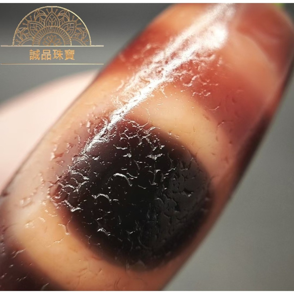 【已過爐】台灣工藝至純天珠 風化紋馬蹄紋包漿油潤 小盧手工紅肉日月天珠 天珠項鍊 現貨速發-細節圖7