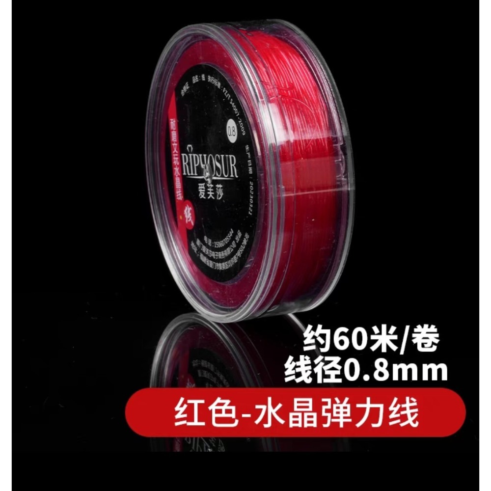 【台灣現貨】品質差包退 DIY高彈耐磨線 透明水晶 手串彈力繩 佛珠手串 彈力線 珠寶文玩串珠高彈力繩 牛筋耐磨串珠繩-規格圖5