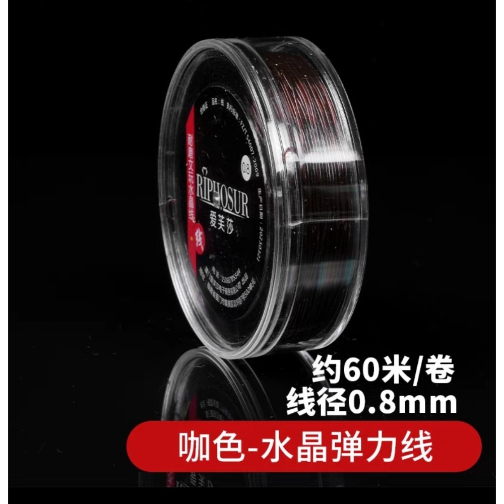 【台灣現貨】品質差包退 DIY高彈耐磨線 透明水晶 手串彈力繩 佛珠手串 彈力線 珠寶文玩串珠高彈力繩 牛筋耐磨串珠繩-規格圖5