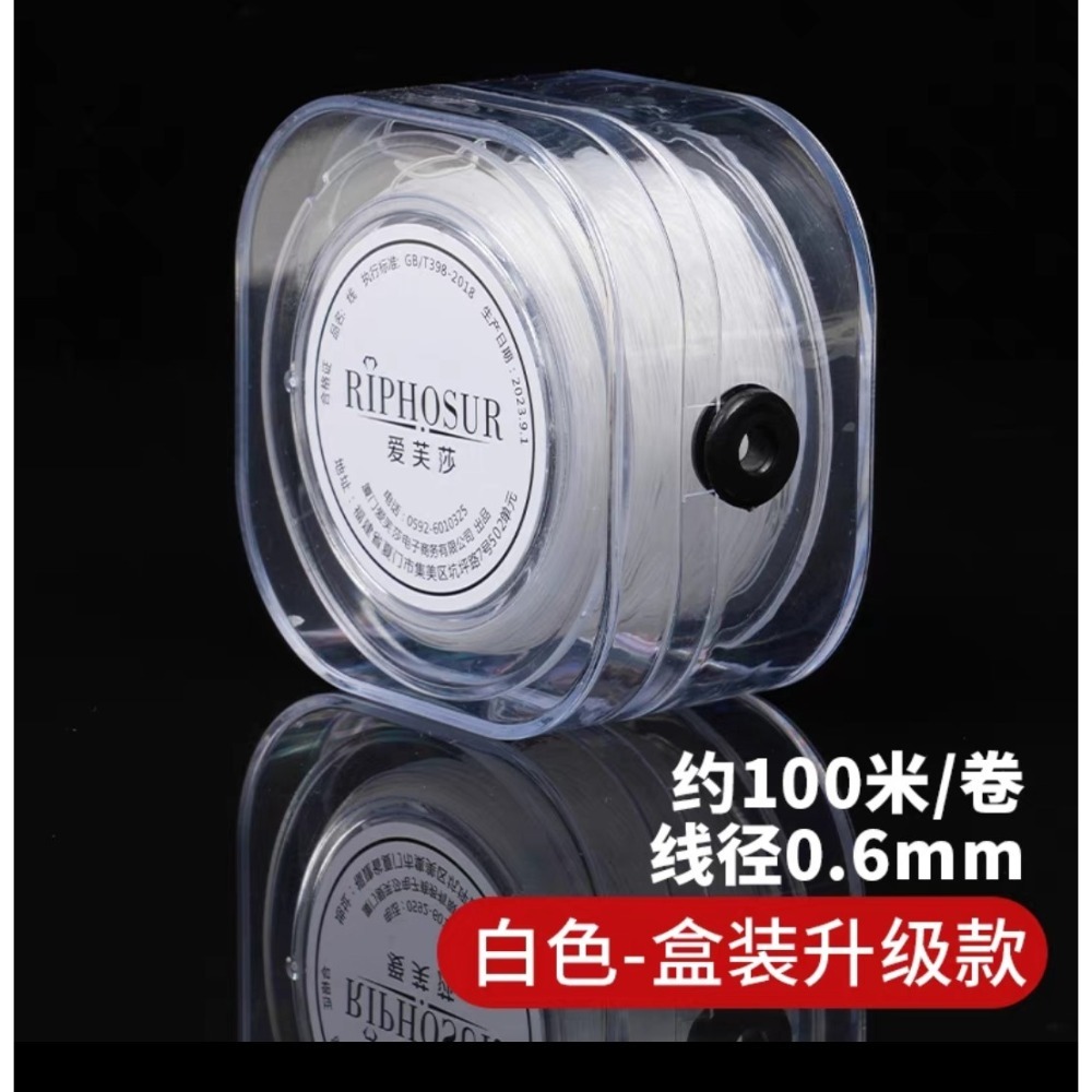 【台灣現貨】品質差包退 DIY高彈耐磨線 透明水晶 手串彈力繩 佛珠手串 彈力線 珠寶文玩串珠高彈力繩 牛筋耐磨串珠繩-規格圖5
