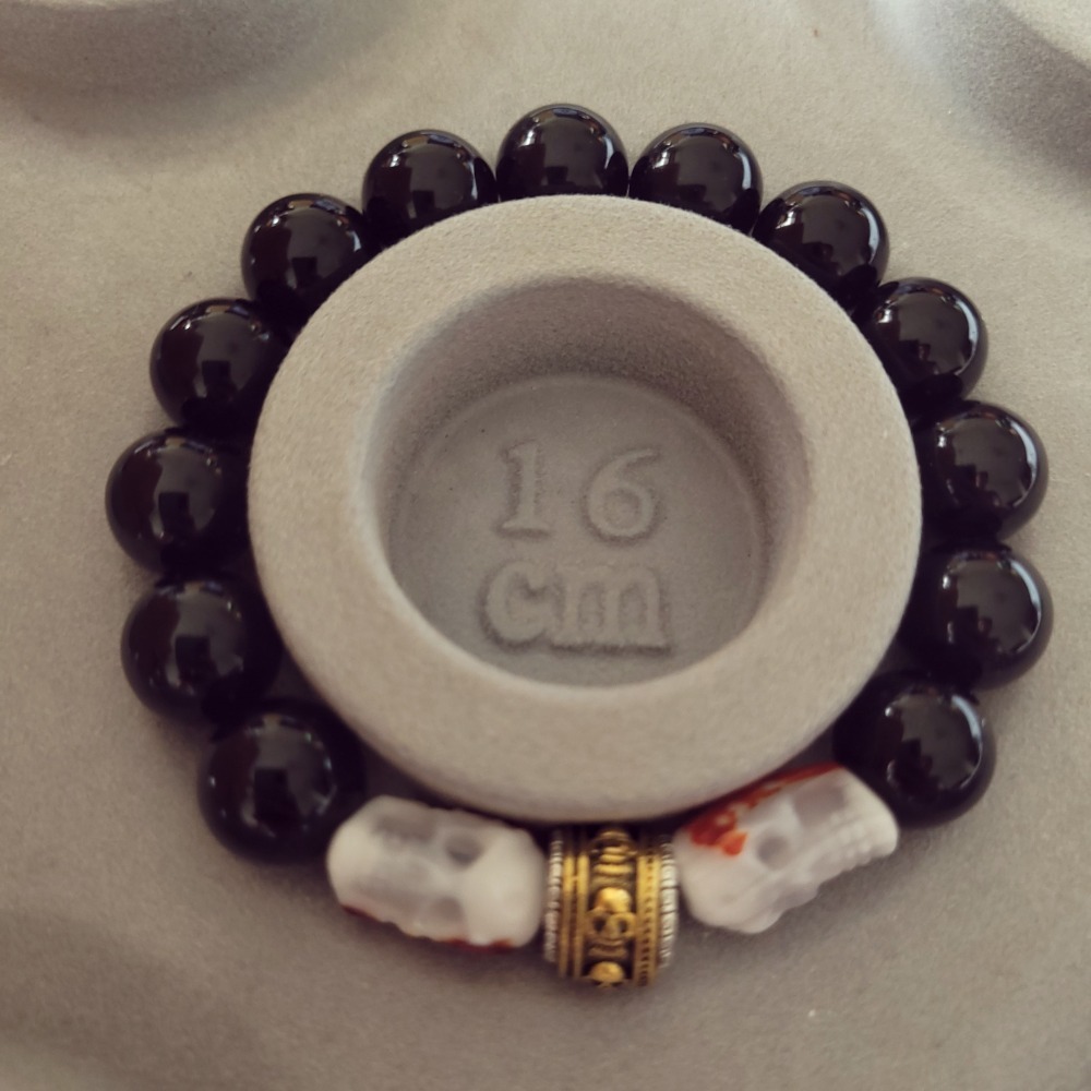 【已過爐正品】限量發售 屍陀林主 瑪瑙手串 白化至純天珠 天珠珠改 六字真言轉經輪骷髏佛頭 天珠手串 好評推薦-規格圖9