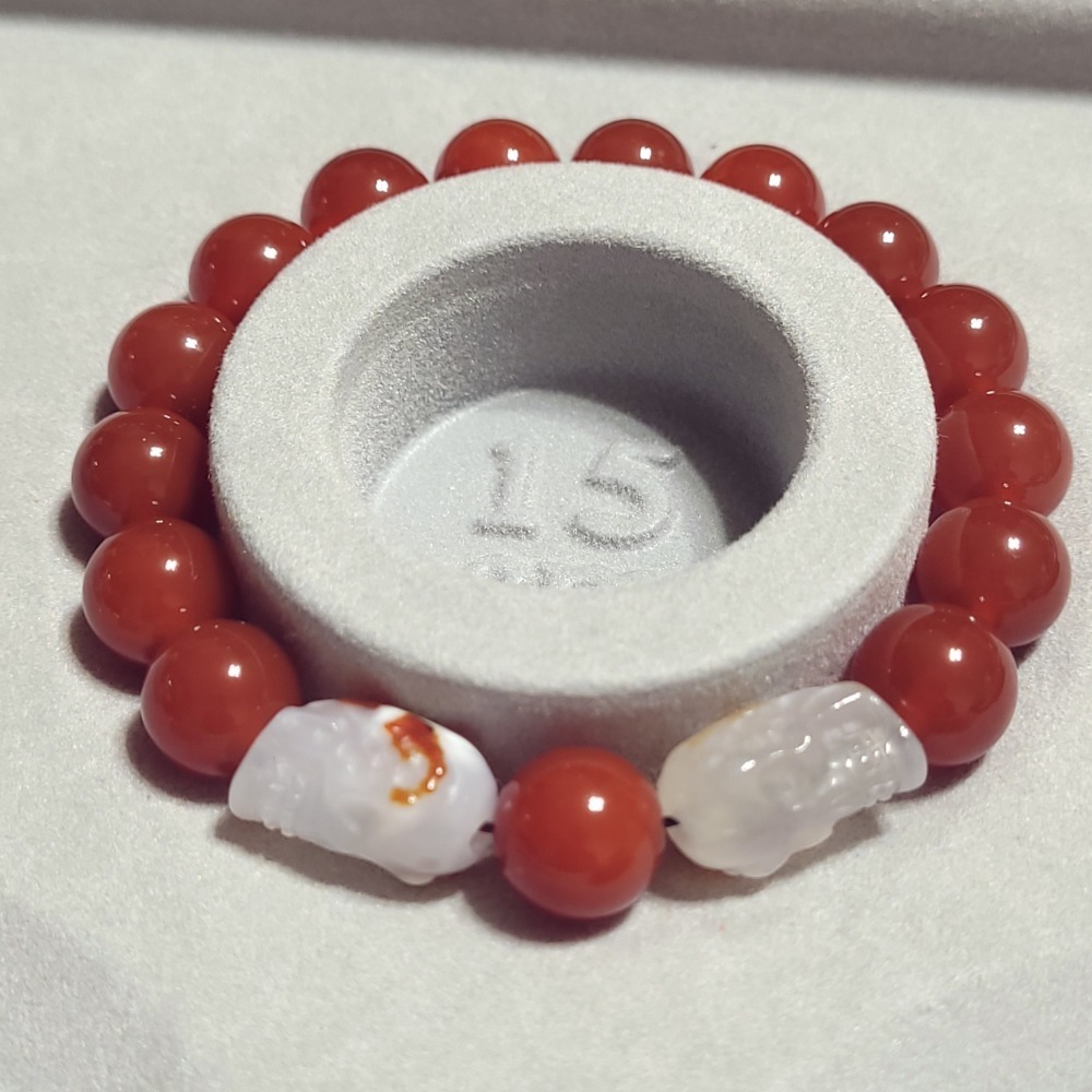 【已過爐正品】限量發售 屍陀林主 瑪瑙手串 白化至純天珠 天珠珠改 六字真言轉經輪骷髏佛頭 天珠手串 好評推薦-規格圖9