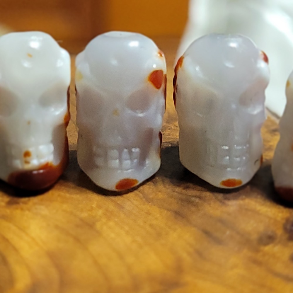 【已過爐正品】限量發售 屍陀林主 瑪瑙手串 白化至純天珠 天珠珠改 六字真言轉經輪骷髏佛頭 天珠手串 好評推薦-規格圖9