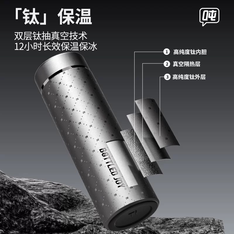 （全新現貨）王一博代言-SUSU全鈦保溫杯-細節圖2