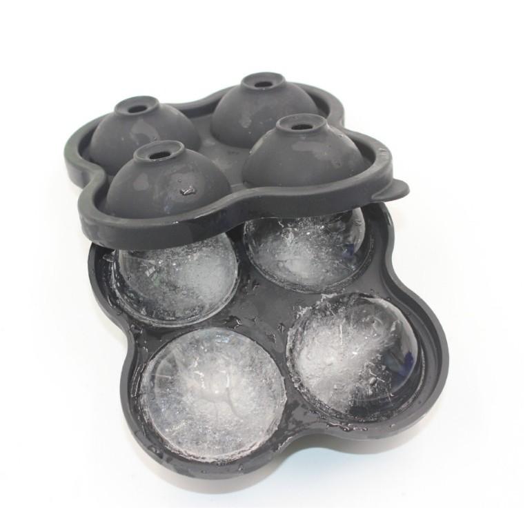 四連冰球模 手作烘焙 水蛋糕水信玄餅非不鏽鋼冰塊/冰球/球型製冰盒 321go-細節圖6