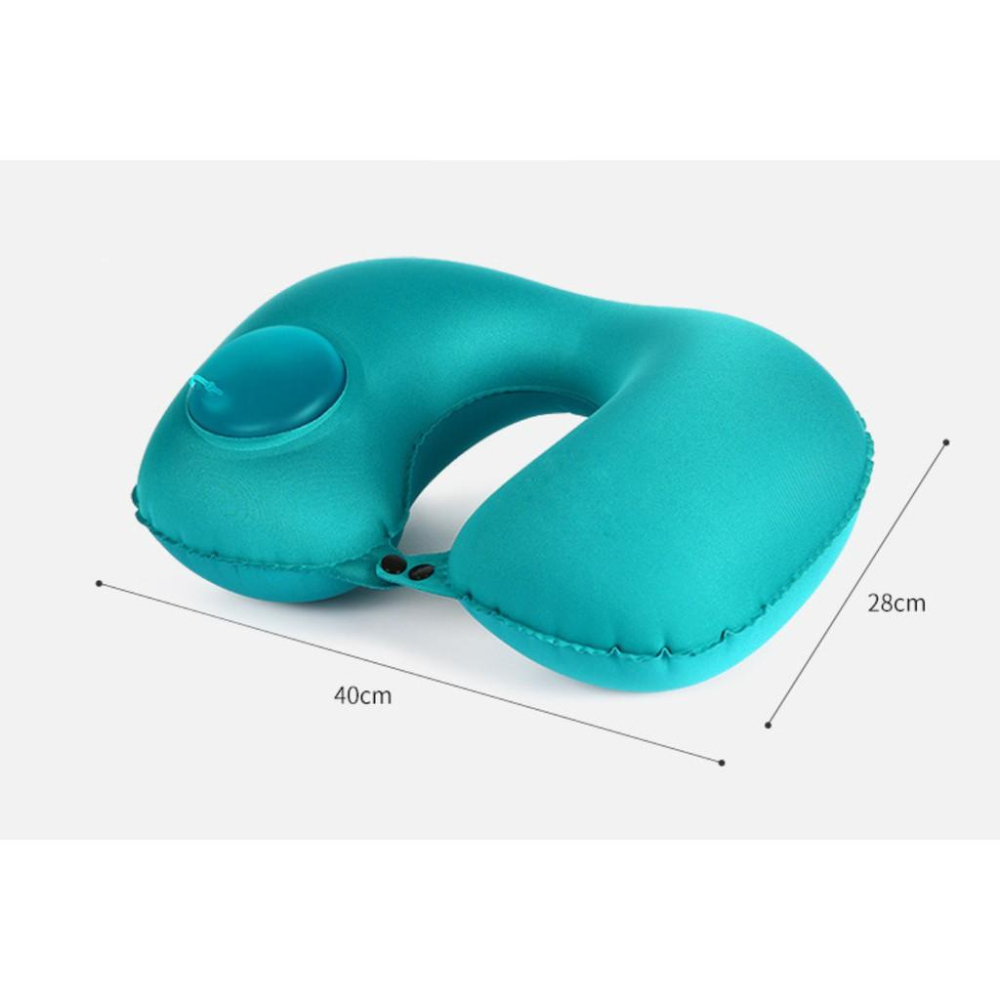 U型按壓充氣枕 頸枕 汽車枕 可折疊充氣枕 護頸枕 飛機枕 旅行枕 321go-細節圖5