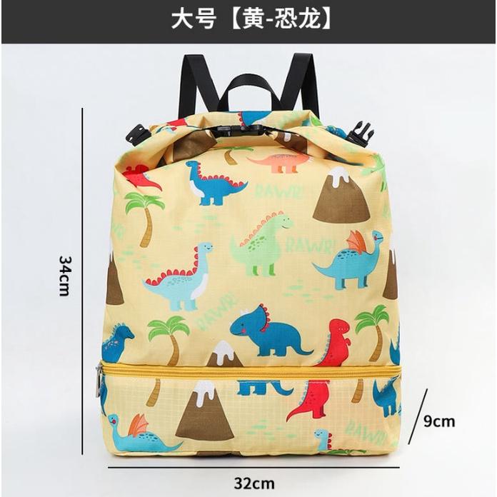 戲水必備 兒童游泳包 沙灘包 乾濕分離防水袋 乾溼分離收納袋 321go-細節圖6