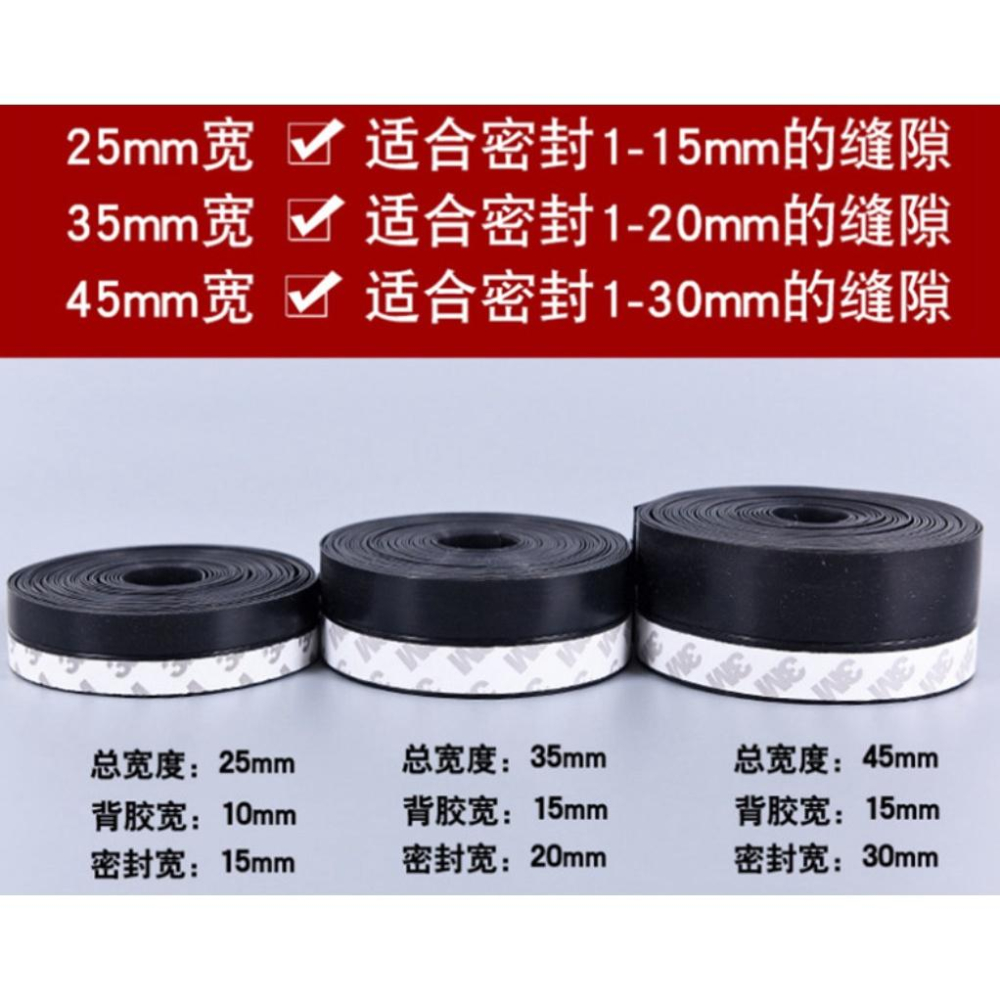 密封條 門窗防塵密封條 半透明防風條 自黏式門窗密封條-5m 321go-細節圖4