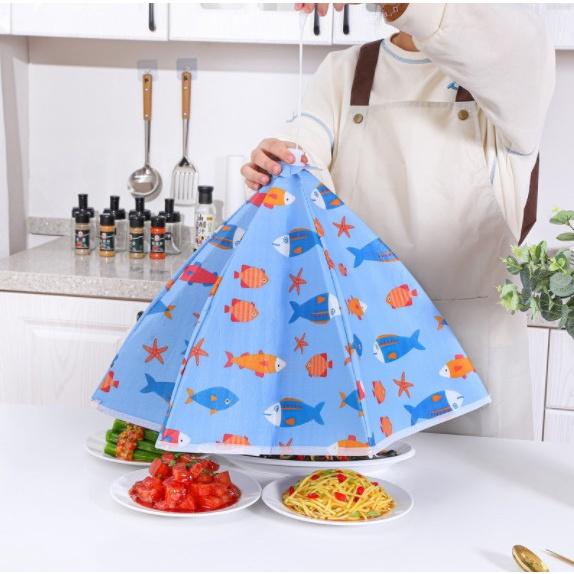 保溫飯菜罩 餐桌 食物罩  收納 防塵罩 可折疊菜罩 321go-細節圖2