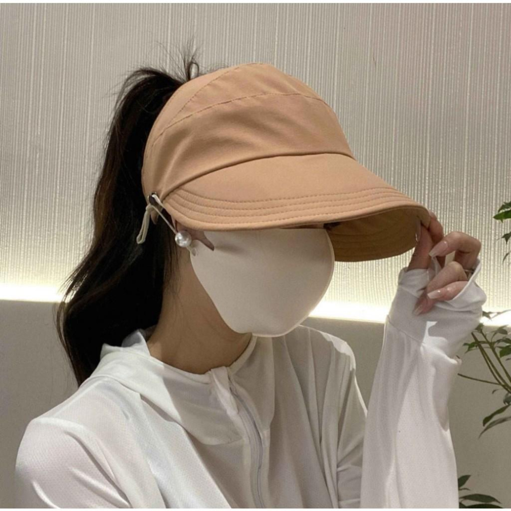 防曬大帽沿 空頂帽 遮陽帽 防曬帽 加大帽簷 登山帽 321go-細節圖5