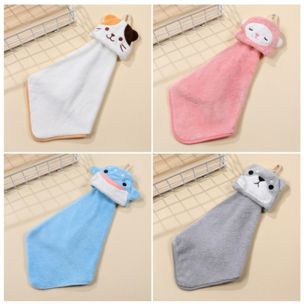 卡通擦手巾 珊瑚绒毛巾 擦手巾 動物造型擦手巾 廚房擦手巾 321go-細節圖4