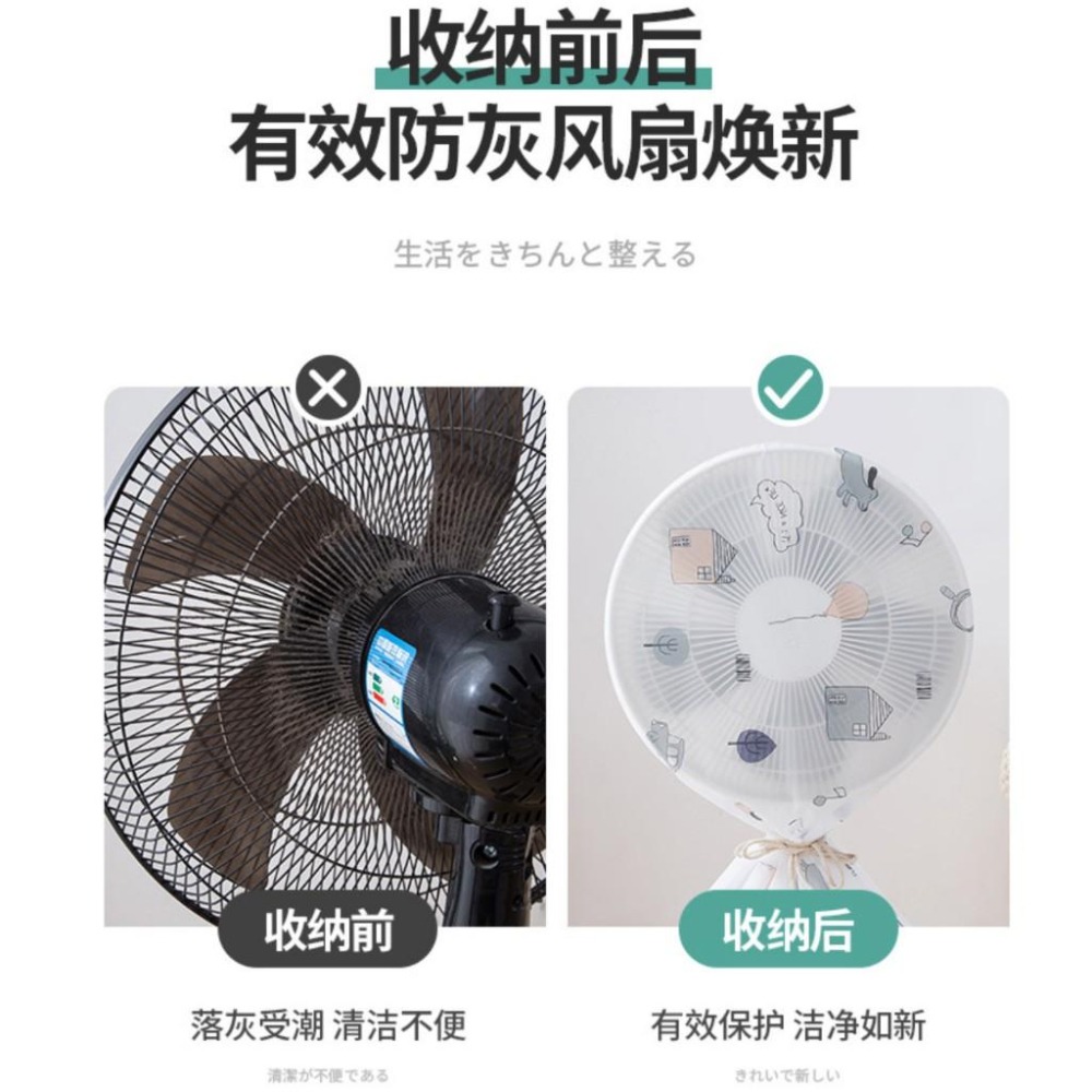 北歐風電扇防水防塵套 電風扇收納保護罩 全包款通用風扇罩 321go-細節圖7