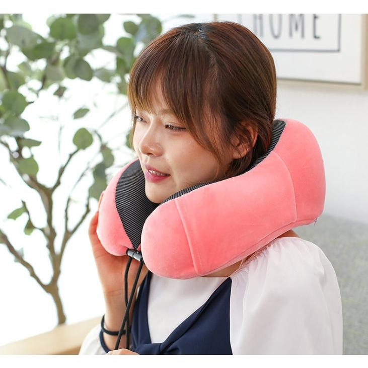 旅行記憶棉頸枕 U型枕 飛機枕 旅行枕 送收納袋 汽車頸枕 321go-細節圖2