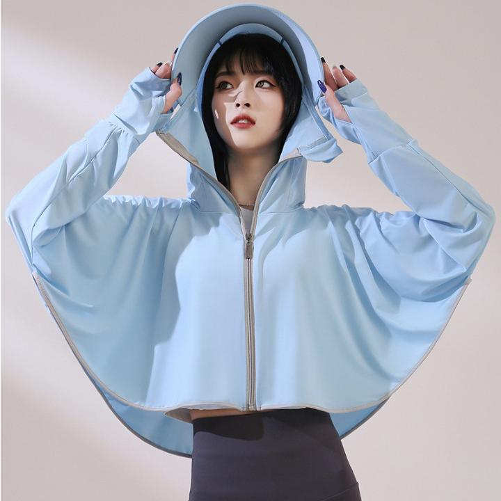 涼感防曬外套  防曬披肩 冰絲防曬外套 騎車防曬衣  防曬披風 321go-細節圖5