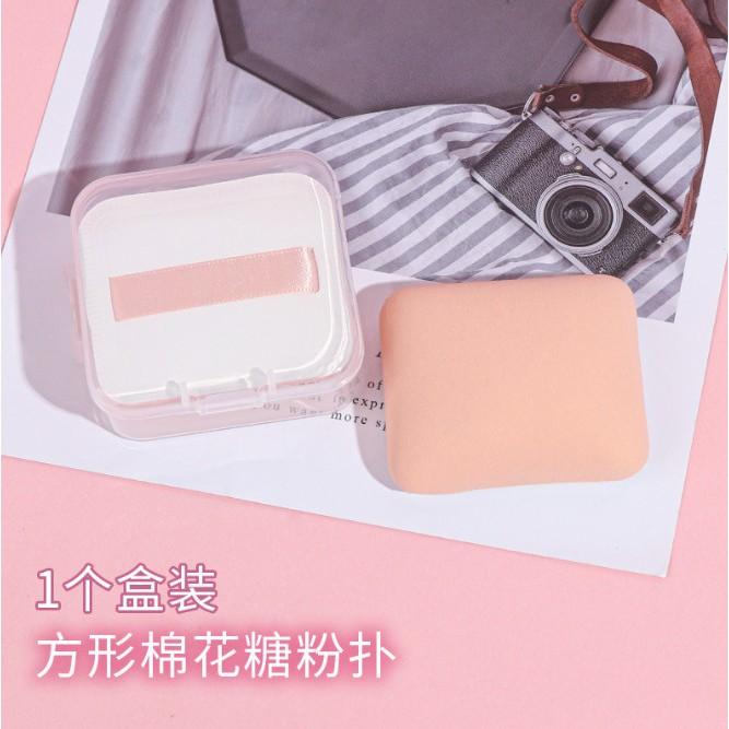 棉花糖粉撲 買就送收納盒 乾濕兩用粉撲 圓形粉撲 氣墊粉撲 化妝粉撲  底妝必備-細節圖3