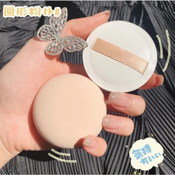 棉花糖粉撲 買就送收納盒 乾濕兩用粉撲 圓形粉撲 氣墊粉撲 化妝粉撲  底妝必備-細節圖5