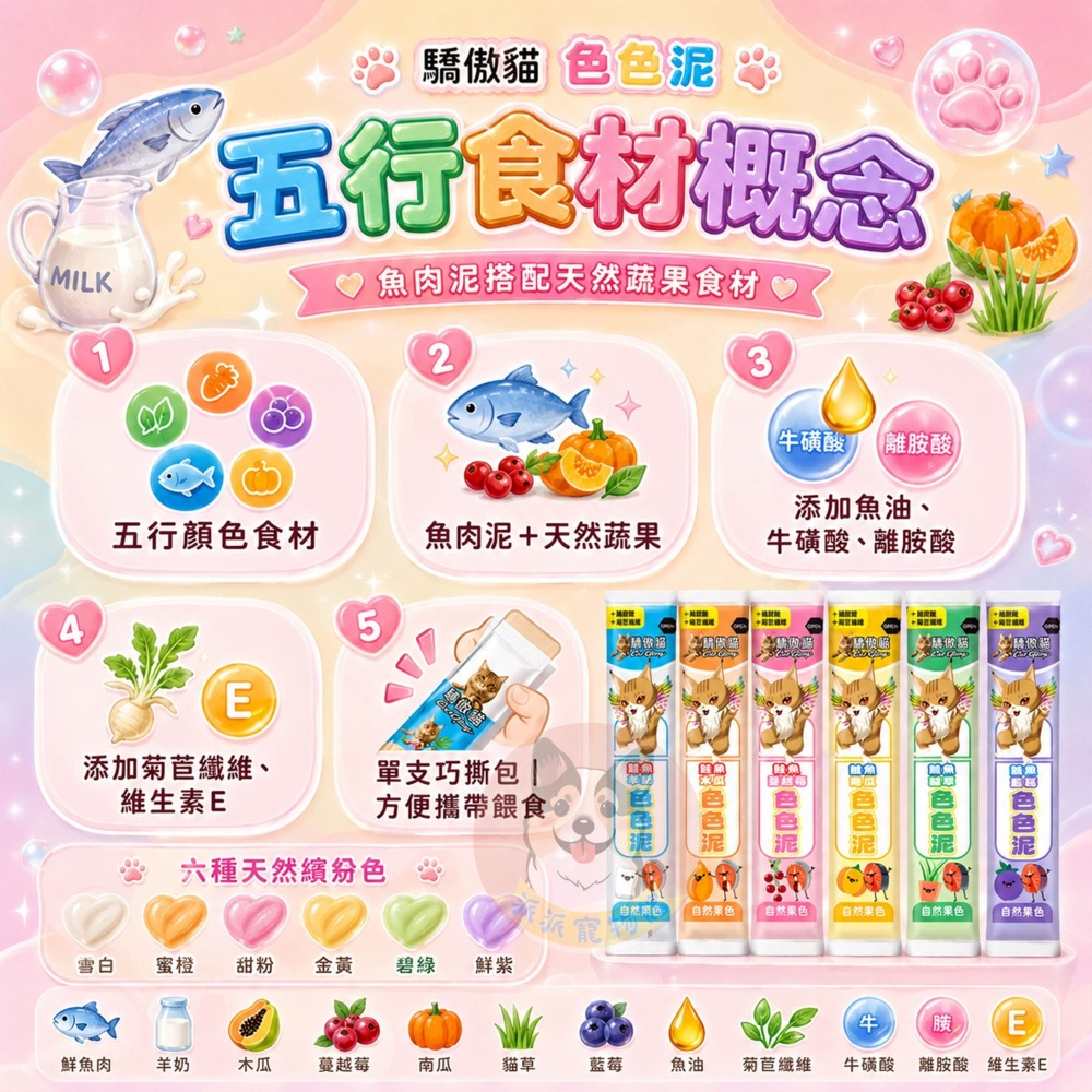 🌈驕傲貓色色泥 貓肉泥 牛磺酸 貓咪零食 肉泥 貓咪肉泥 貓條 貓泥 幼貓 貓零食 貓泥條 魚油 挑嘴貓 羊奶貓咪喝水-細節圖2